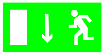 E10 указатель двери эвакуационного выхода (левосторонний) (пластик, 300х150 мм) - Знаки безопасности - Эвакуационные знаки - Магазин охраны труда ИЗО Стиль