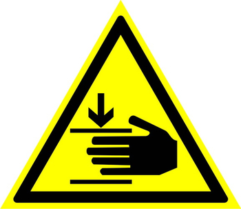 W27 осторожно! возможно травмирование рук (пленка, сторона 200 мм) - Знаки безопасности - Предупреждающие знаки - Магазин охраны труда ИЗО Стиль